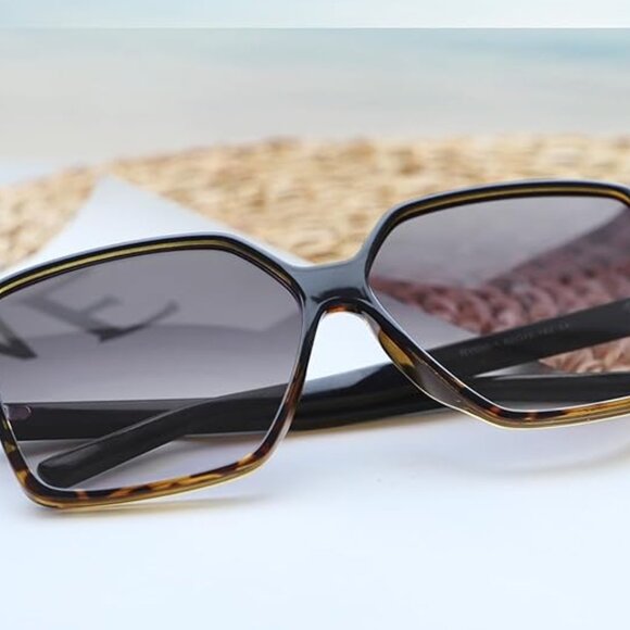 Black gradient leopard frame sunglasses - Picture 2 of 4